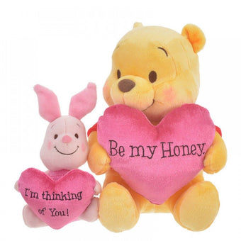 Disney Store Japan Valentine Winnie the Pooh & Piglet Plush New with Tags
