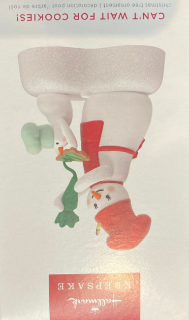 Hallmark 2022 Can't Wait for Cookies! Snowmen Musical Christmas Ornament New Box