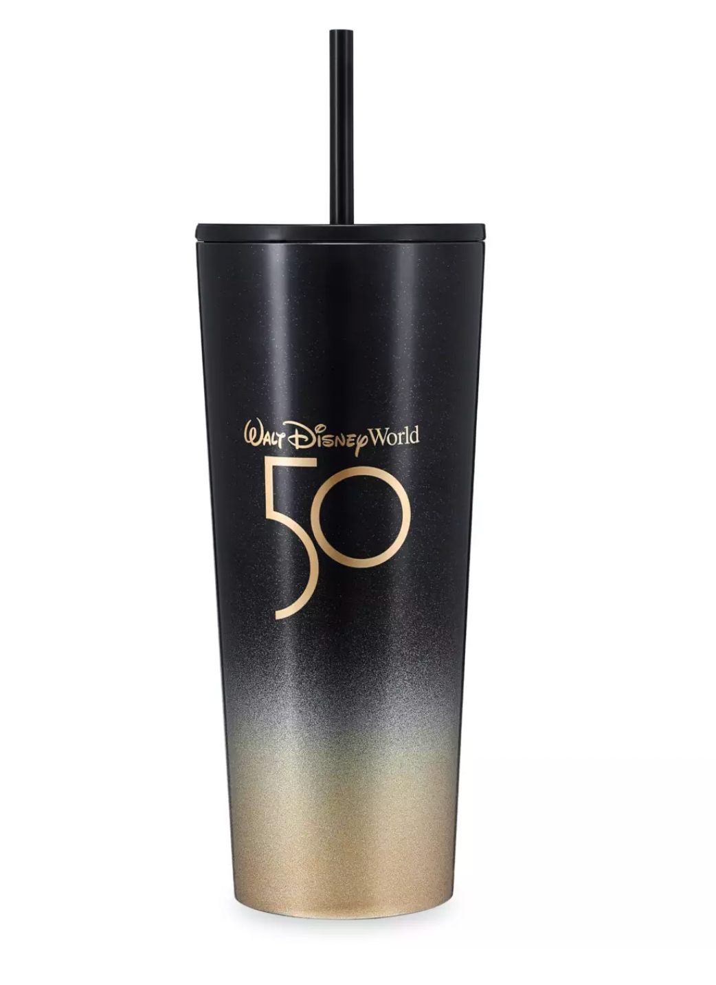 Disney Parks WDW 50th Magical Black Gold Starbucks Stainless Steel Tum – I  Love Characters