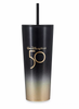 Disney Parks WDW 50th Magical Black Gold Starbucks Stainless Steel Tumbler New