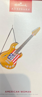 Hallmark 2022 American Woman Guitar Musical Christmas Ornament New Box