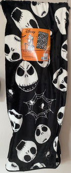 Disney Halloween Jack Skellington Web Spider Plush Throw Blanket New with Tag