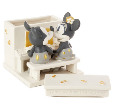 Hallmark Valentine Disney Mickey and Minnie Music to My Ears Trinket Box New