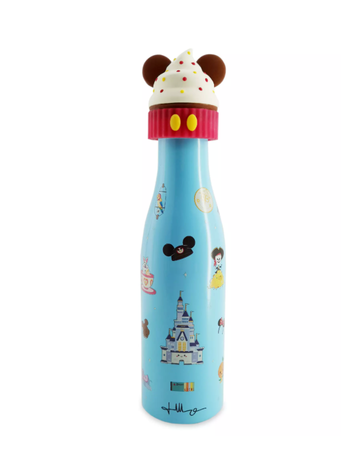 Disney Parks Stainless Steel Water Bottle and Toppers Set by Jerrod Maruyama New