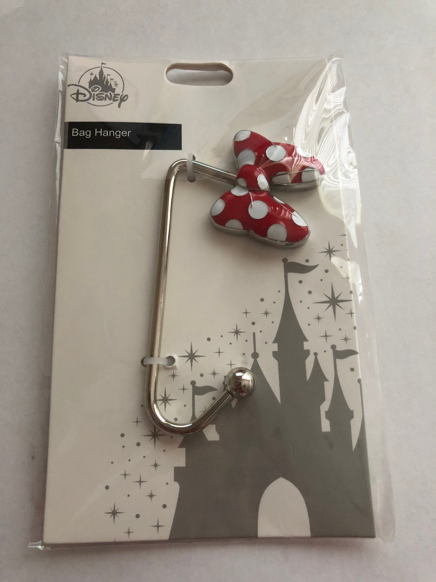 Disney Parks Authentic Minnie Mouse Bow Handbag Hanger Metal New Sealed