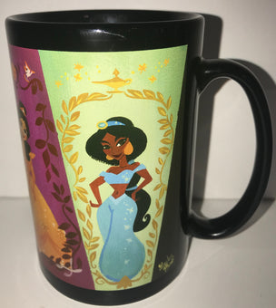 Disney Parks Princess Jasmine Belle Cinderella Snow White Coffee Mug New