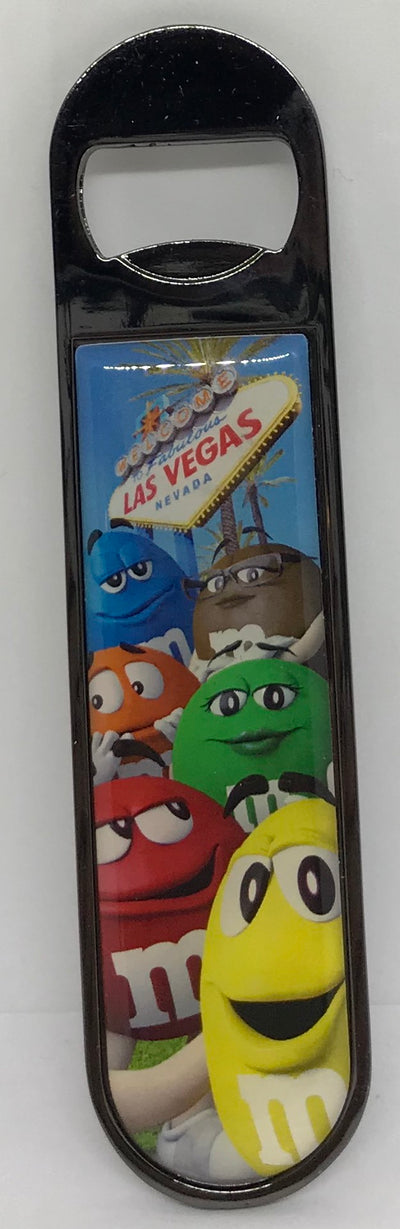 M&M's World Welcome to Las Vegas Sign Metal Selfie Bottle Opener Magnet New