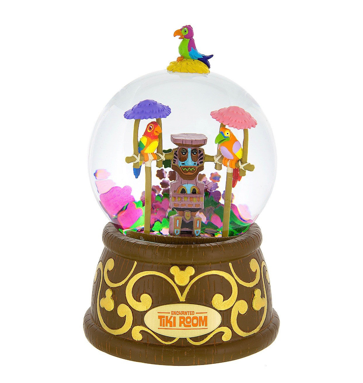 Disney Parks Enchanted Tiki Room Resin Musical Snow Globe New With Tags