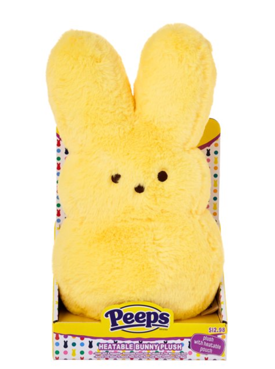 Peeps Easter Peep Bunny Heatable Yellow Plush New with Tag