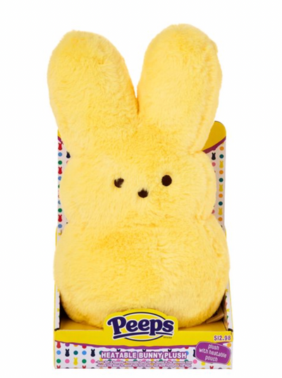 Peeps Easter Peep Bunny Heatable Yellow Plush New with Tag