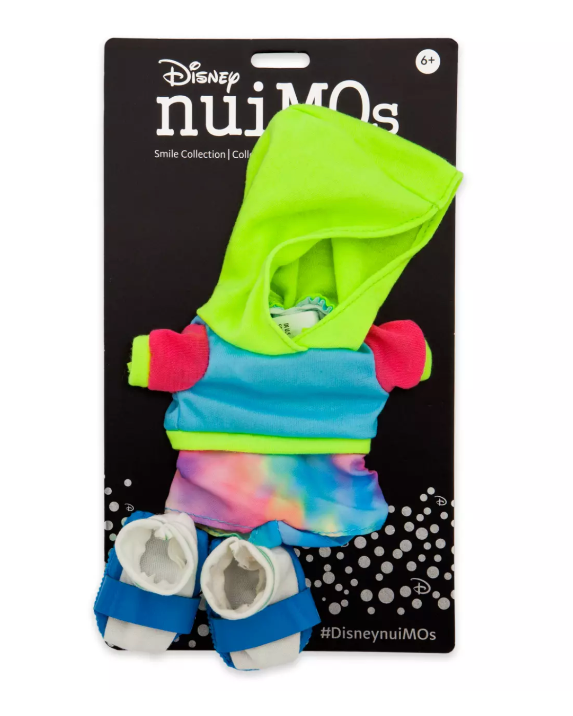 Disney NuiMOs Outfit Color Blocked Hoodie Tie-Dye Shorts and Sneakers New w Card