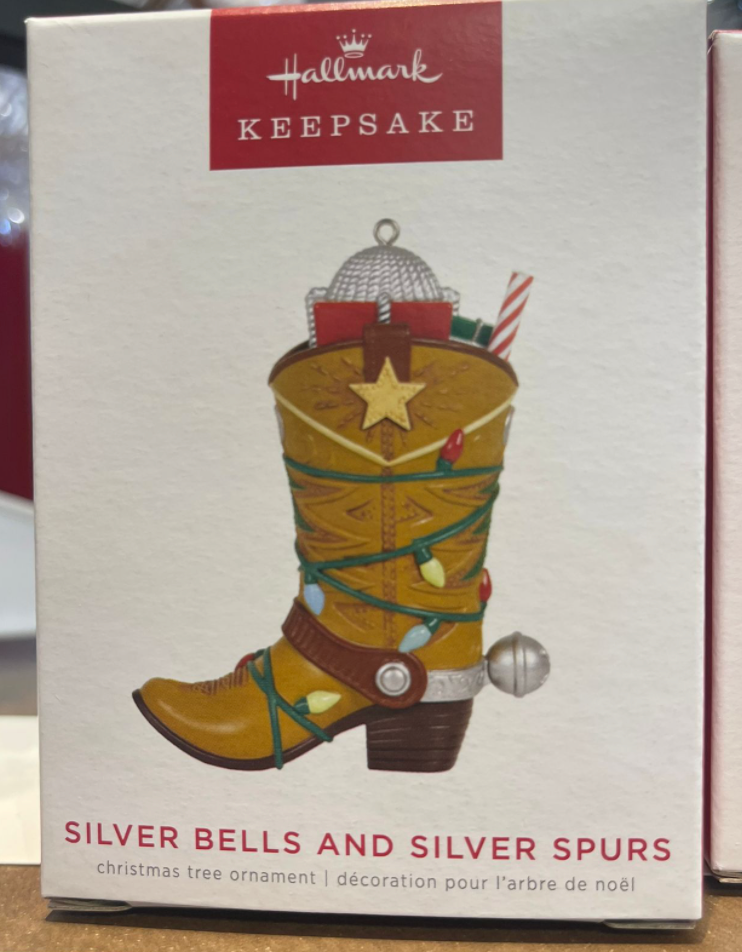 Hallmark 2022 Silver Bells and Silver Spurs Christmas Ornament New With Box