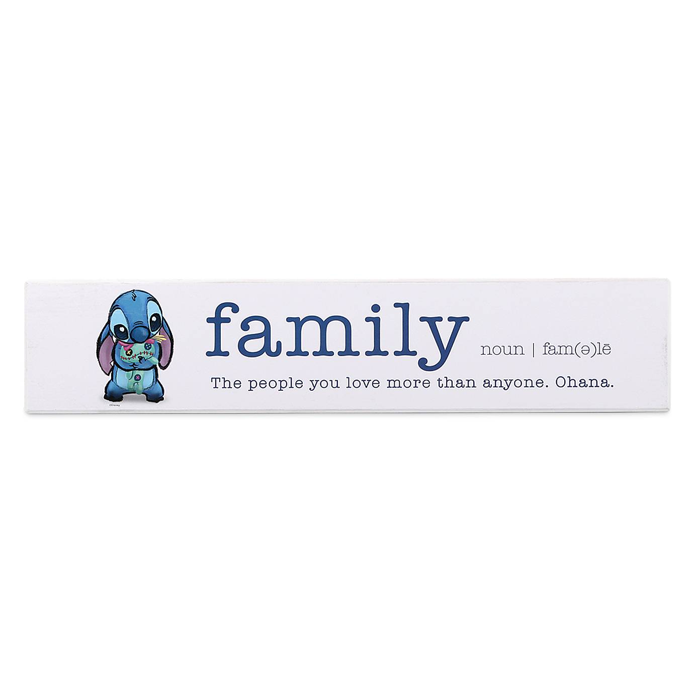 Disney Stitch Family The People You Love More Than Anyone Ohana Wood Plank Art