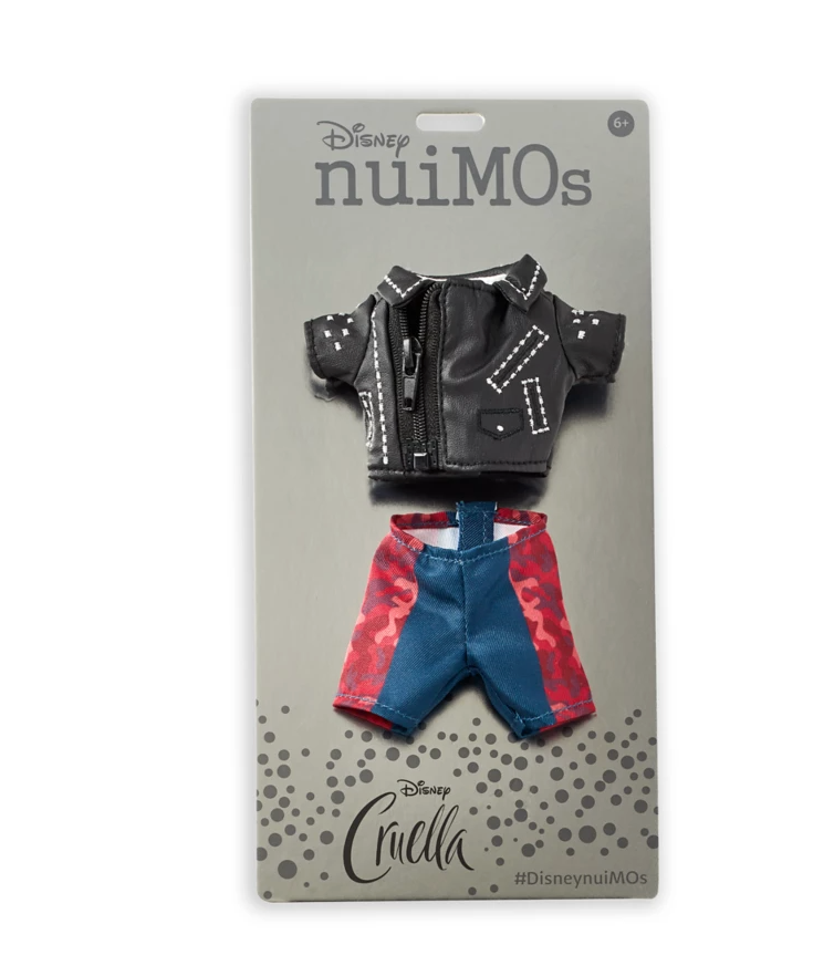 Disney NuiMOs Outfit Cruella Faux Leather Jacket with Graphic T-Shirt Pants New