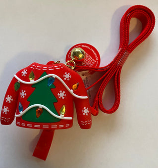 Bath and Body Works 2021 Christmas Ugly Sweater Pocket * Bac Badge Holder New