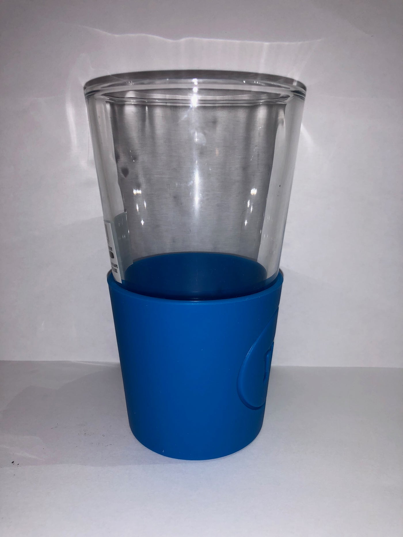 M&M's World Blue Silicone Sleeve Pint Glass New