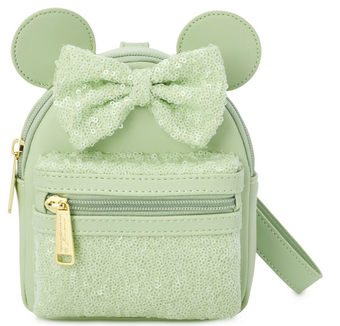 Disney Minnie Mouse Mint Sequined Wristlet by Loungefly New with Tags