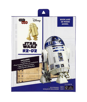 Disney Parks Star Wars R2-D2 Book and 3D Wood Model Kit 3D New