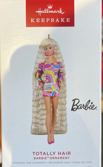 Hallmark 2022 Totally Hair Barbie Christmas Ornament New With Box
