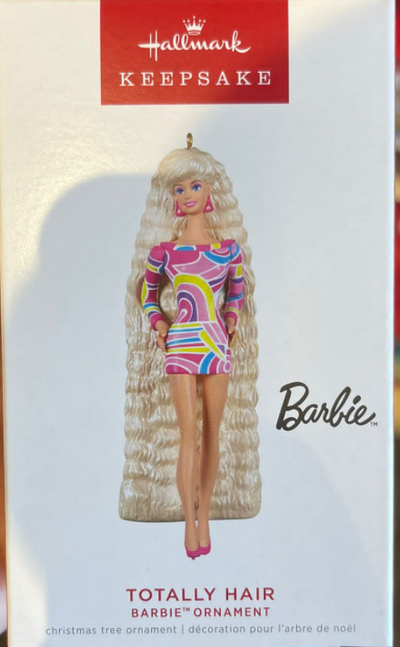 Hallmark 2022 Totally Hair Barbie Christmas Ornament New With Box