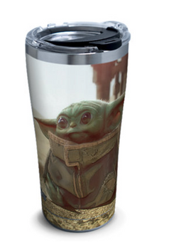 Disney Mandalorian The Child 20 oz Stainless Tumbler with Hammer Lid New