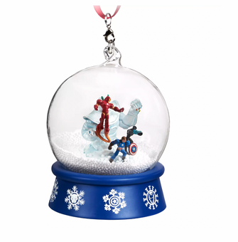 Disney Sketchbook Marvel's Avengers Mini Snow Globe Christmas Ornament New