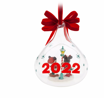 Disney Sketchbook Mickey Minnie 2022 Drop Christmas Ornament New With Box