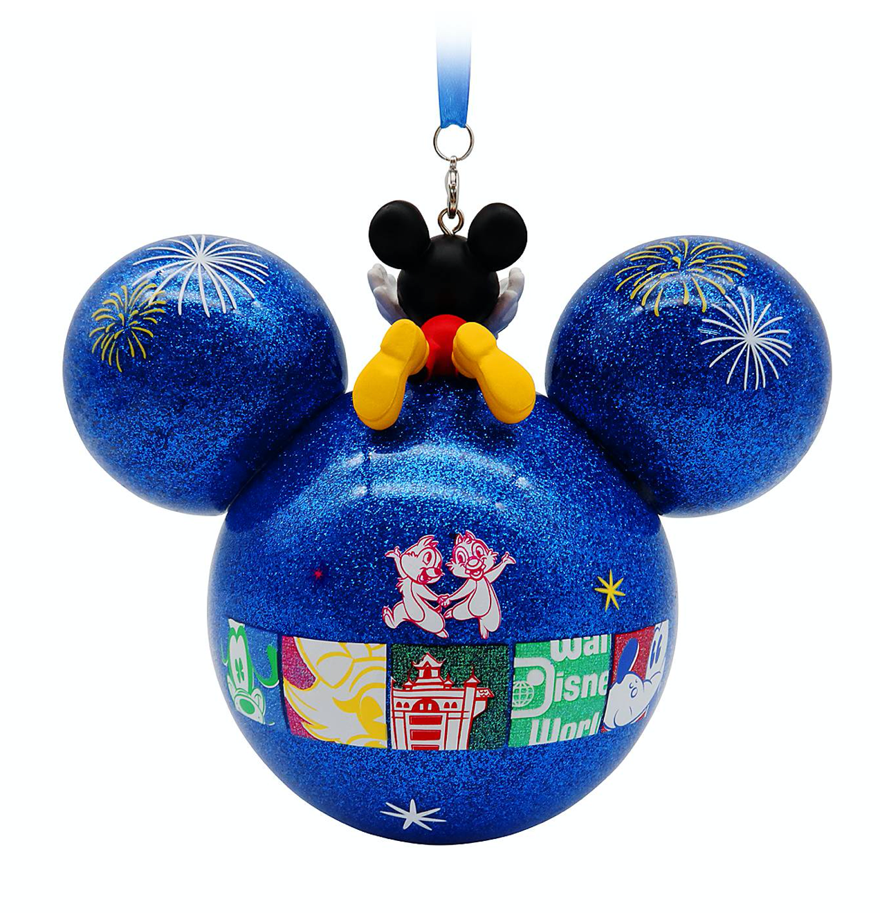 Disney Parks WDW 2021 Mickey Icon Glass Ball Christmas Ornament New with Tag