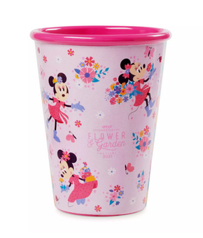 Disney Parks Epcot 2021 Flower and Garden Festival Minnie Mouse Plastic Cup New
