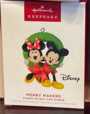 Hallmark 2022 Disney Mickey Minnie Merry Makers Christmas Ornament New With Box