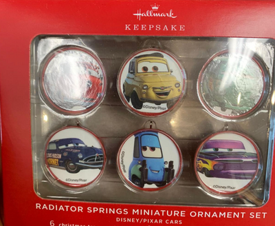 Hallmark 2022 Miniature Cars Radiator Springs Christmas Ornaments Set New Box