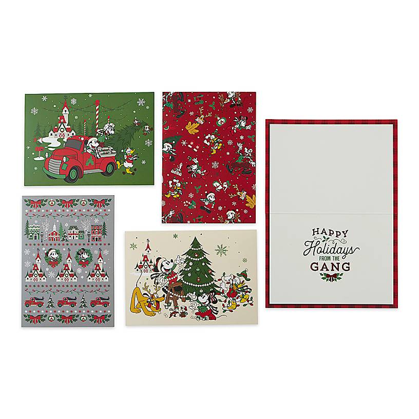 Disney Parks Yuletide Farmhouse Mickey and Friends Holiday Greeting Cards New