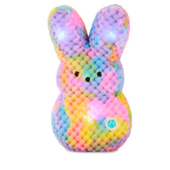 Peeps Easter Peep Rainbow Bunny Light Up Plush New with Tag