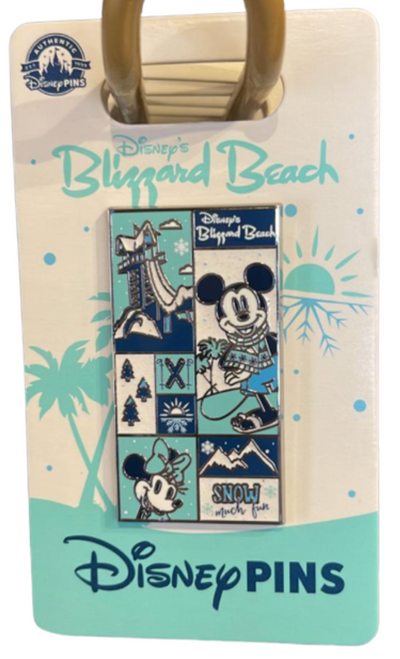 Disney Parks Blizzard Beach Mickey Minnie Snow Much Fun Pin New With Card