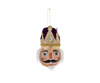 Robert Stanley Purple Nutcracker Head Glass Christmas Ornament New with Tag