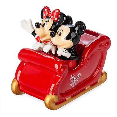 Disney Store Mickey and Minnie Holiday Salt and Pepper Shaker Set New with Box