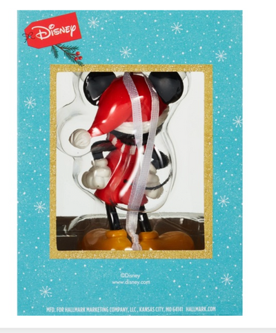 Hallmark Disney Mickey with Santa Hat Christmas Tree Ornament New with Box