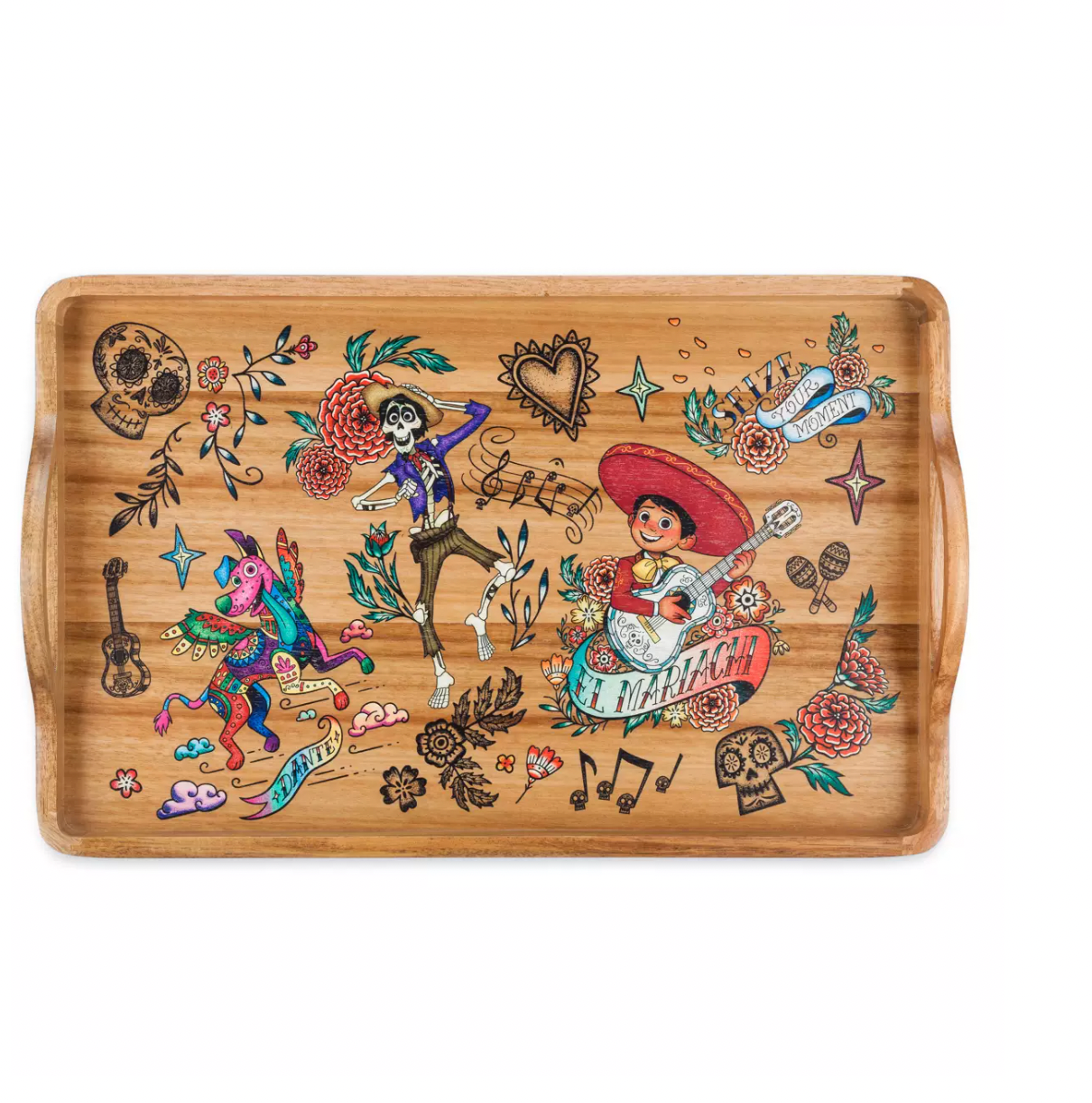 Disney Pixar Coco Miguel Hector Dante Kitchen Wooden Tray New