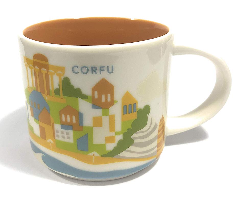 Starbucks You Are Here Collection Corfu' Ceramic Coffee Mug New with Box