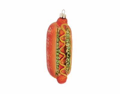 Robert Stanley 2021 Hot Dog Glass Christmas Ornament New with Tag