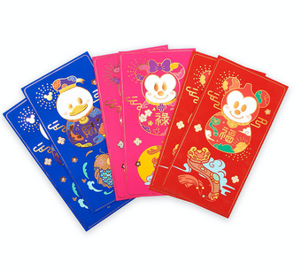 Disney Disneyland Mickey Friends Lunar New Year 2021 Red Packet Envelopes New