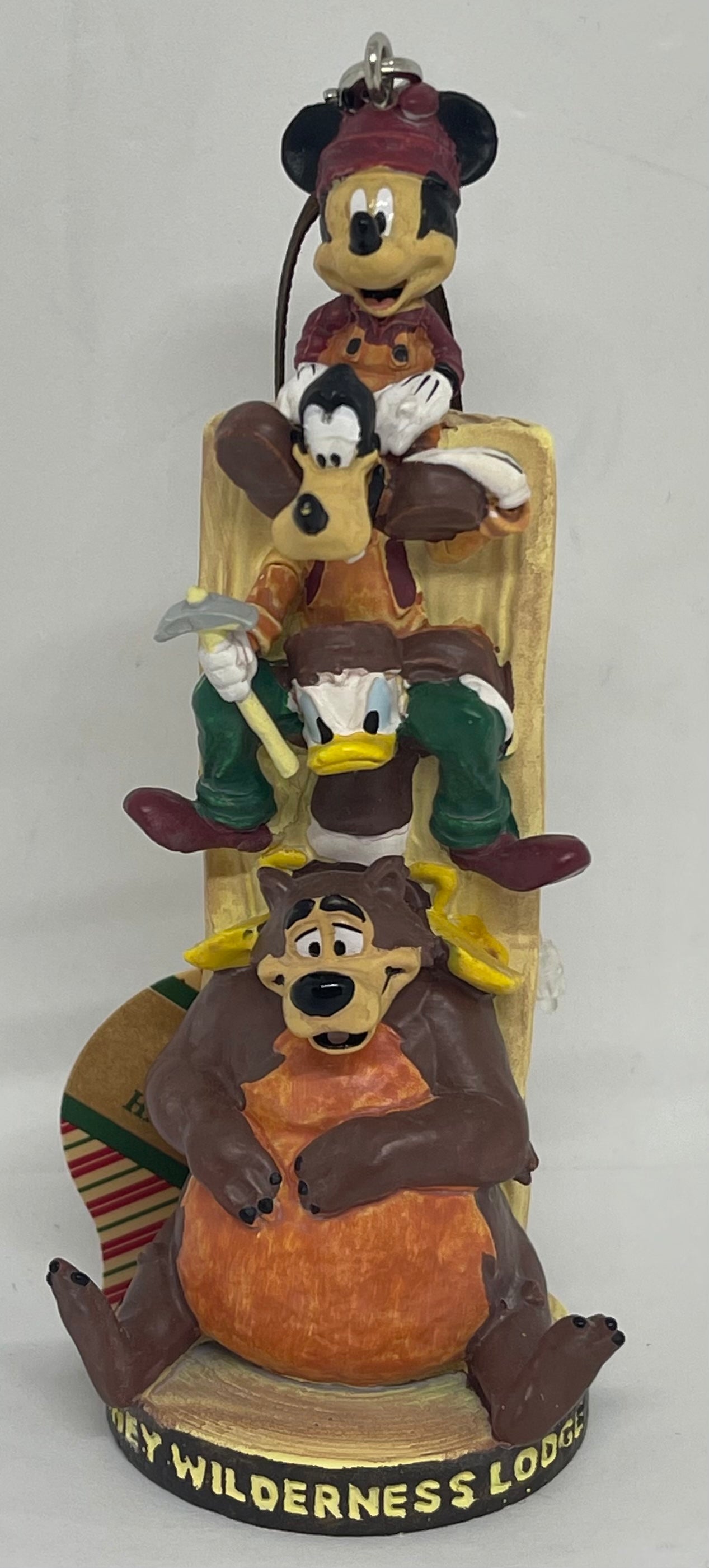 Disney Parks Totem Fort Wilderness Mickey Donald Goofy Christmas Ornament New