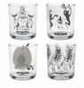 Disney Halloween Mickey The Skeleton Dance Short Glasses Set New with Box