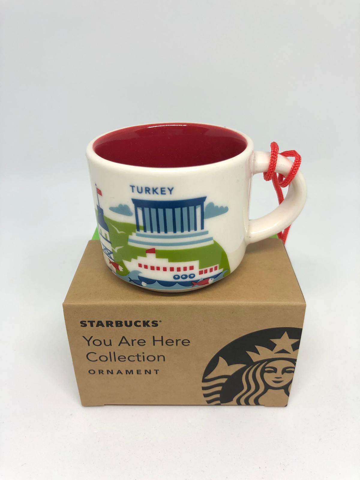 Starbucks Coffee You Are Here Turkey Ceramic Ornament Espresso Mug New Box