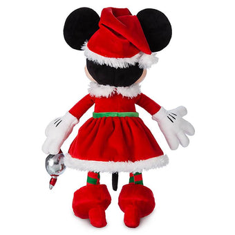 Disney Parks Santa Minnie Plush Medium with Padded Silver Ornament New with Tag
