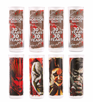 Universal Studios Halloween Horror Nights 2021 Icons 4 Pack Shot Glass Set New