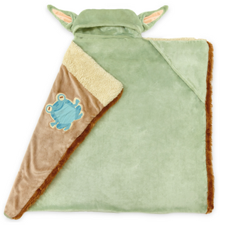 Hallmark Star Wars The Mandalorian The Child Grogu Hooded Blanket New with Tag