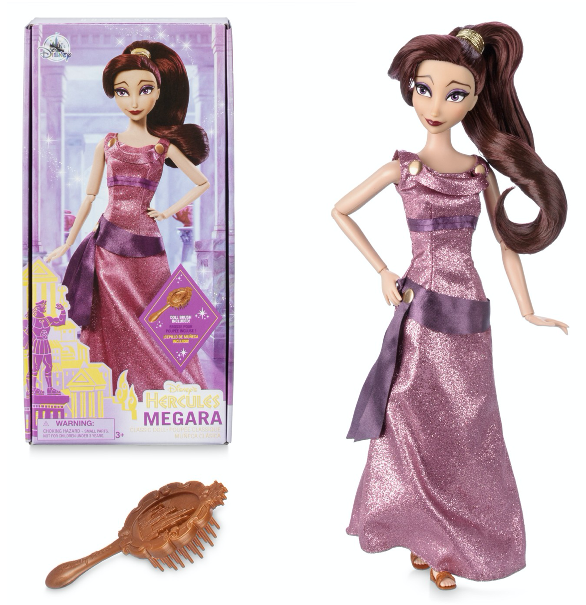 Disney Hercules Princess Megara Classic Doll with Brush New with Box