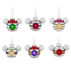 Disney Parks Mickey Mouse Icon Mini Glass Ornament Set New with Box
