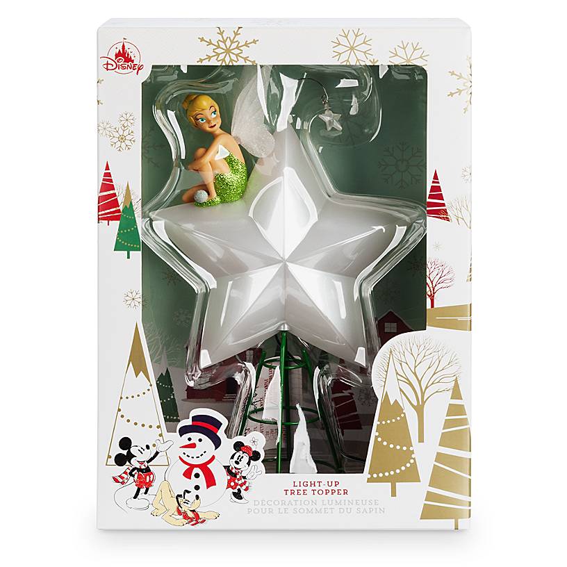 Disney Store Tinker Bell Light-Up Holiday Christmas Tree Topper New with Box